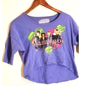 🌹 Music MindLess Behavior Crop Top M Purple top